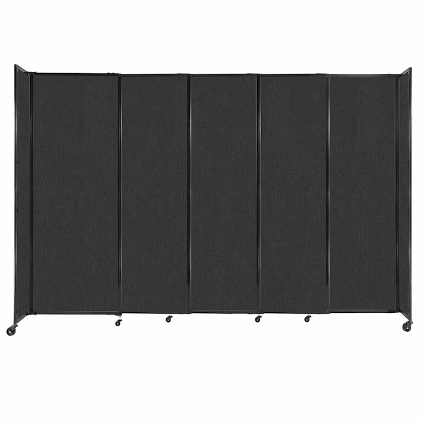 StraightWall Sliding Portable Partition 11'3" x 7'6" Black Fabric